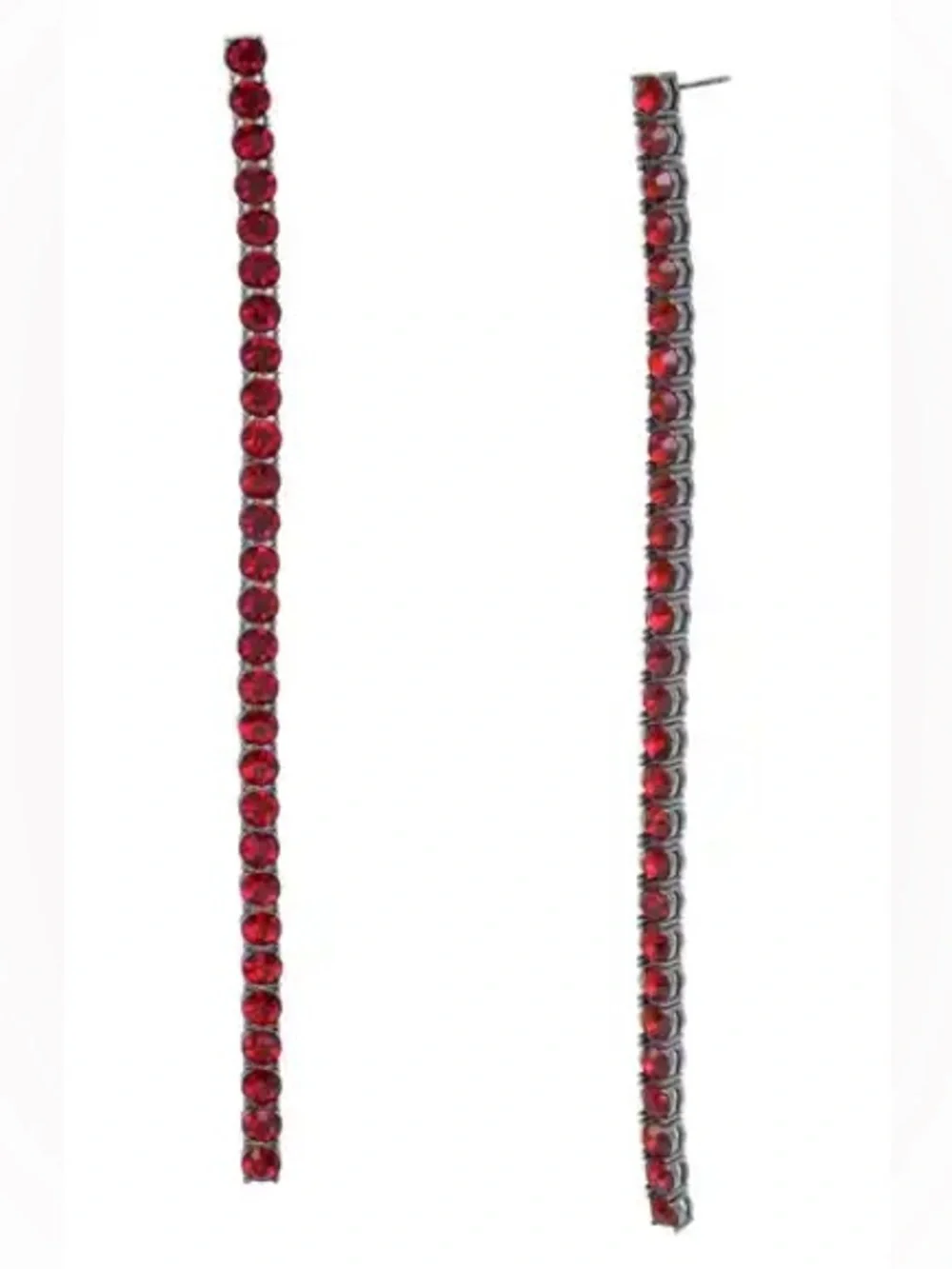 AllSaints Crystal Linear Drop Earrings
